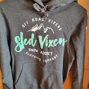 Women's Sled Vixen Gray XS Hoodie